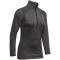 UNDER ARMOUR Tech Solid 1/2-Zip langarm Trainingsshirt Damen 090 - carbon heather/metallic silver M