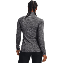 UNDER ARMOUR Tech 1/2-Zip langarm Sweatshirt Damen 010 - jet gray/gray wolf/metallic silver M
