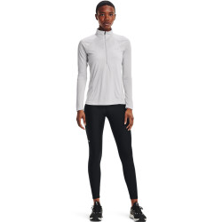 UNDER ARMOUR Tech 1/2-Zip langarm Sweatshirt Damen 014 - halo gray/halo gray/metallic silver XS