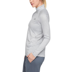 UNDER ARMOUR Tech 1/2-Zip langarm Sweatshirt Damen 014 - halo gray/halo gray/metallic silver XS
