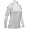 UNDER ARMOUR Tech 1/2-Zip langarm Sweatshirt Damen 014 - halo gray/halo gray/metallic silver XS