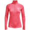 UNDER ARMOUR Tech 1/2-Zip langarm Sweatshirt Damen 653 - cerise/pink lemonade/metallic silver XS