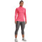 UNDER ARMOUR Tech 1/2-Zip langarm Sweatshirt Damen 653 - cerise/pink lemonade/metallic silver XS