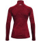 UNDER ARMOUR Tech 1/2-Zip langarm Sweatshirt Damen 690 - chestnut red/radio red/metallic silver S