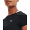 UNDER ARMOUR HeatGear Armour kurzarm Trainingsshirt Damen 001 - black/metallic silver XL