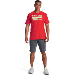 UNDER ARMOUR Team Issue Wordmark kurzarm Trainingsshirt Herren 890 - radio red/phosphor green S