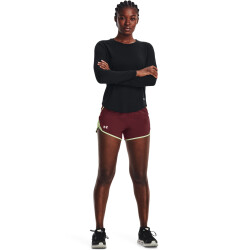 UNDER ARMOUR Fly By 2.0 Shorts Damen 692 - chestnut red/phosphor green/reflective S