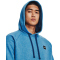 UNDER ARMOUR Rival Fleece Hoodie Herren 437 - petrol blue light heather/onyx white M