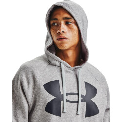 UNDER ARMOUR Rival Fleece Big Logo Hoodie Herren 011 - mod gray light heather/black 4XL