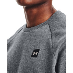UNDER ARMOUR Rival Fleece Crew Sweatshirt Herren 012 - pitch gray light heather/onyx white L