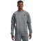 UNDER ARMOUR Rival Fleece Crew Sweatshirt Herren 012 - pitch gray light heather/onyx white XXL