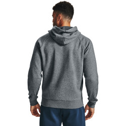 UNDER ARMOUR Rival Fleece Kapuzenjacke Herren 012 - pitch gray light heather/onyx white XS