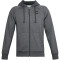 UNDER ARMOUR Rival Fleece Kapuzenjacke Herren 012 - pitch gray light heather/onyx white XS