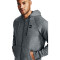 UNDER ARMOUR Rival Fleece Kapuzenjacke Herren 012 - pitch gray light heather/onyx white XS