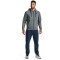 UNDER ARMOUR Rival Fleece Kapuzenjacke Herren 012 - pitch gray light heather/onyx white XS