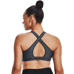 UNDER ARMOUR Armour Mid Crossback Sport-BH Damen 012 - pitch gray/pitch gray/black XS