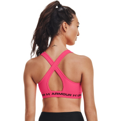UNDER ARMOUR Armour Mid Crossback Sport-BH Damen 653 - cerise/cerise/black S