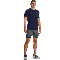 UNDER ARMOUR HeatGear Armour Fitted kurzarm Trainingsshirt Herren 410 - midnight navy/white XS