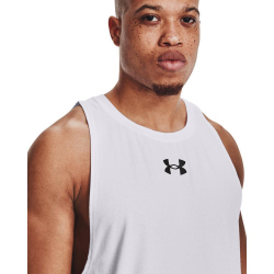 UNDER ARMOUR Baseline Baumwoll Tanktop Herren 100 - white/black/black S