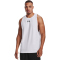 UNDER ARMOUR Baseline Baumwoll Tanktop Herren 100 - white/black/black S