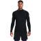 UNDER ARMOUR ColdGear Fitted Mock Sportshirt Herren 001 - black/white S