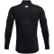 UNDER ARMOUR ColdGear Fitted Mock Sportshirt Herren 001 - black/white S