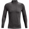 UNDER ARMOUR ColdGear Fitted Mock Sportshirt Herren 020 - charcoal light heather/black XXL