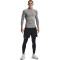 UNDER ARMOUR ColdGear Mock Kompressionsshirt Herren 020 - charcoal light heather/black L