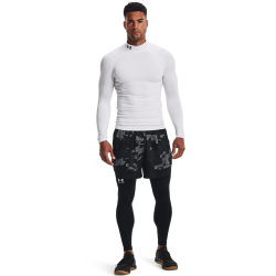 UNDER ARMOUR ColdGear Mock Kompressionsshirt Herren 100 - white/black S