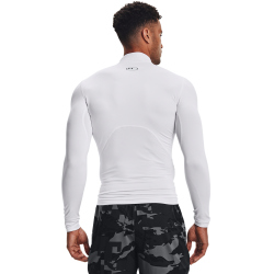 UNDER ARMOUR ColdGear Mock Kompressionsshirt Herren 100 - white/black S