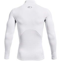 UNDER ARMOUR ColdGear Mock Kompressionsshirt Herren 100 - white/black S