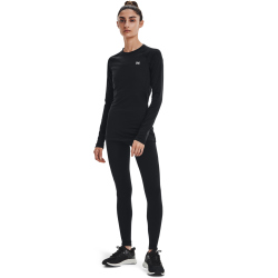 UNDER ARMOUR ColdGear Authentics langarm Sportshirt Damen 001 - black/white XS
