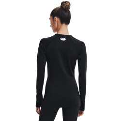 UNDER ARMOUR ColdGear Authentics langarm Sportshirt Damen 001 - black/white XL