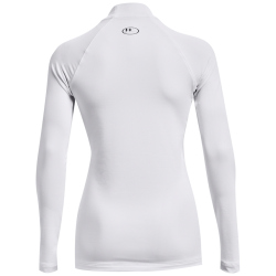 UNDER ARMOUR HeatGear Authentics Stehkragen-Shirt Damen 100 - white/black S