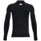 UNDER ARMOUR HeatGear Armour Mock langarm Trainingsshirt Jungen 001 - black/white S (127-137 cm)