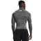 UNDER ARMOUR HeatGear Armour Mock langarm Trainingsshirt Herren 090 - carbon heather/black XS