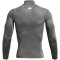 UNDER ARMOUR HeatGear Armour Mock langarm Trainingsshirt Herren 090 - carbon heather/black XS