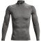 UNDER ARMOUR HeatGear Armour Mock langarm Trainingsshirt Herren 090 - carbon heather/black XXL
