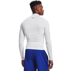 UNDER ARMOUR HeatGear Armour Mock langarm Trainingsshirt Herren 100 - white/black 3XL