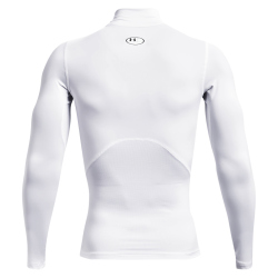UNDER ARMOUR HeatGear Armour Mock langarm Trainingsshirt Herren 100 - white/black 3XL