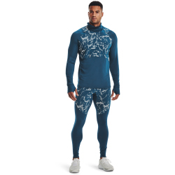 UNDER ARMOUR OutRun the Cold Stehkragen Oberteil Herren 437 - petrol blue/petrol blue/reflective XL
