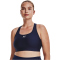 UNDER ARMOUR HeatGear Armour Mid unwattierter Sport-BH Damen 410 - midnight navy/white S