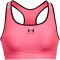 UNDER ARMOUR HeatGear Armour Mid unwattierter Sport-BH Damen 653 - cerise/black L