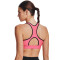 UNDER ARMOUR HeatGear Armour Mid unwattierter Sport-BH Damen 653 - cerise/black L