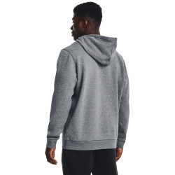 UNDER ARMOUR Essential Fleece Hoodie Herren 012 - pitch gray medium heather/white XXL