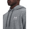 UNDER ARMOUR Essential Fleece Hoodie Herren 012 - pitch gray medium heather/white XXL