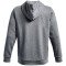 UNDER ARMOUR Essential Fleece Kapuzenjacke Herren 012 - pitch gray medium heather/white L