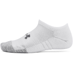3er Pack UNDER ARMOUR HeatGear F&uuml;&szlig;linge Kinder 100 - white/white/steel S (31.5-36.5)