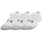 3er Pack UNDER ARMOUR HeatGear F&uuml;&szlig;linge Kinder 100 - white/white/steel S (31.5-36.5)