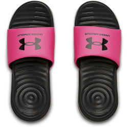 UNDER ARMOUR Ansa Fixed Badelatschen M&auml;dchen 002 - black/pink surge/black 37.5